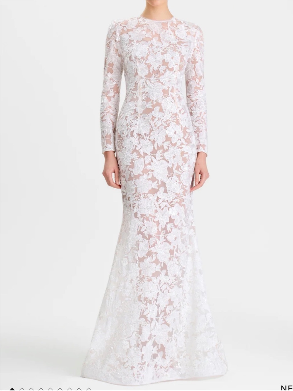 Nwt Nadine Merabi Sasha White Maxi Dress